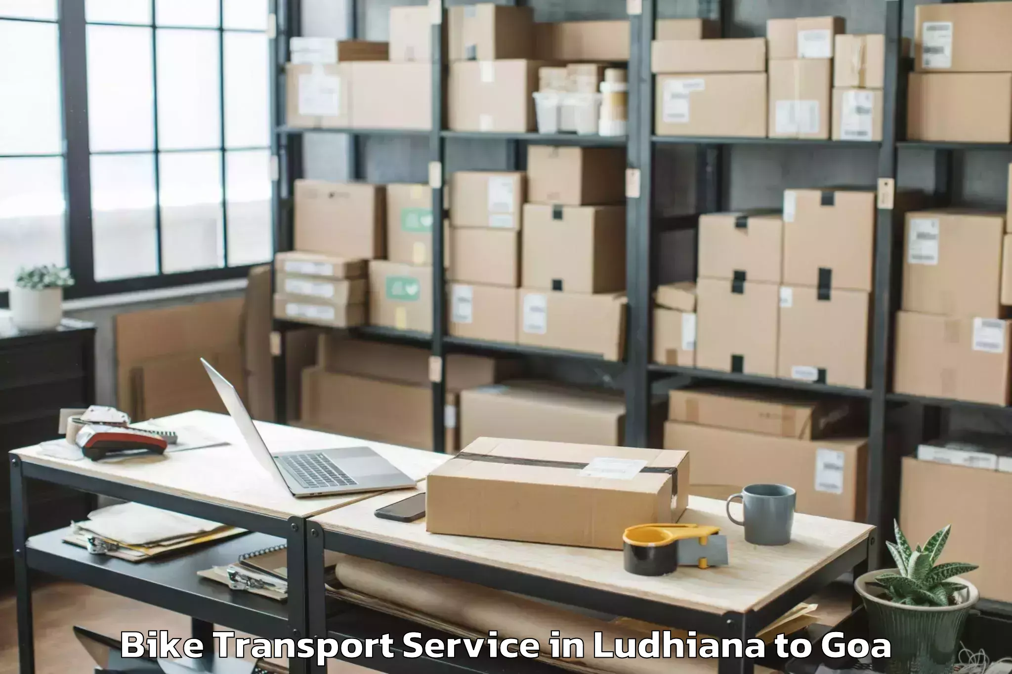 Reliable Ludhiana to Mopa Bike Transport